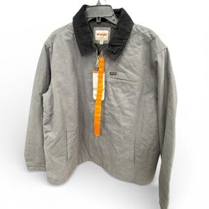 Wrangler Men's Gray Jacket with Black Collar